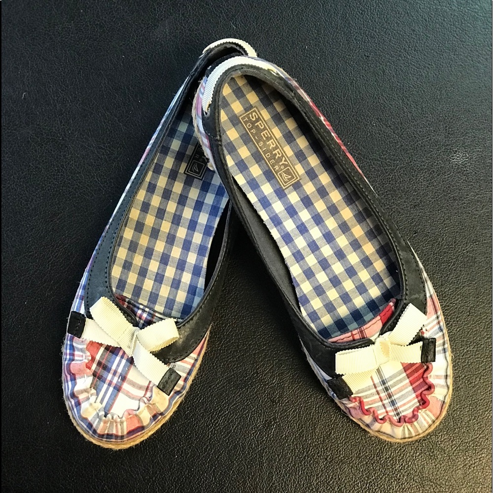 Sperry Top Sider Plaid Boat-shoes WO’s 8M